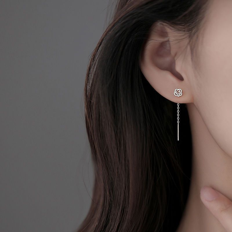 Women's Sterling Sier Egg Yolk Flower Trendy Summer Ear Line