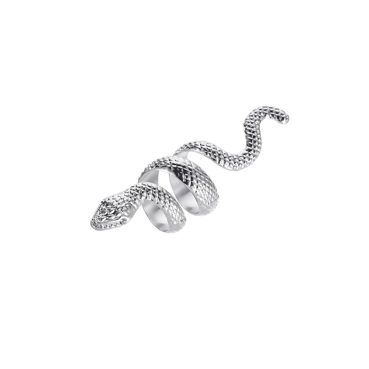 Men's Long Cool Handsome Serpentine Punk Snake-shaped Animal Retro Rings