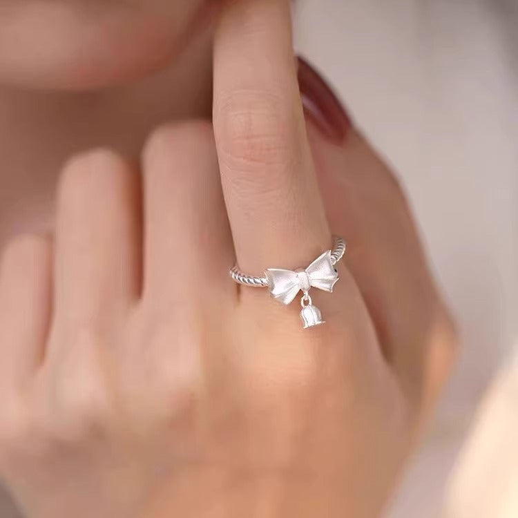 Escape Princess Bowknot Female Design High Sense Sweet Elegance Ring
