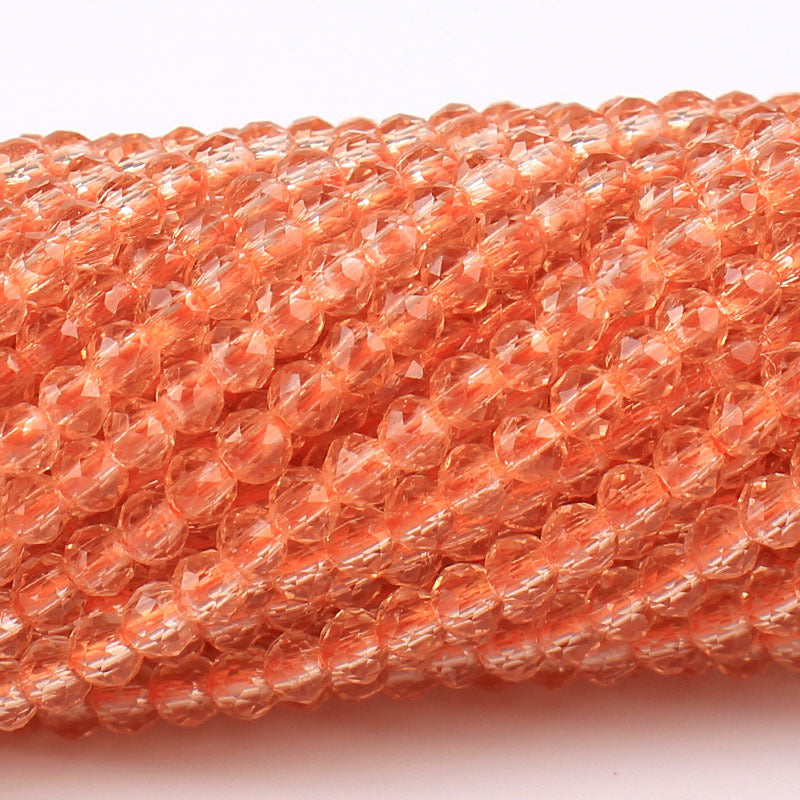 Transparent Glass Surface Cutting Beads Handmade Jewelry Accessories