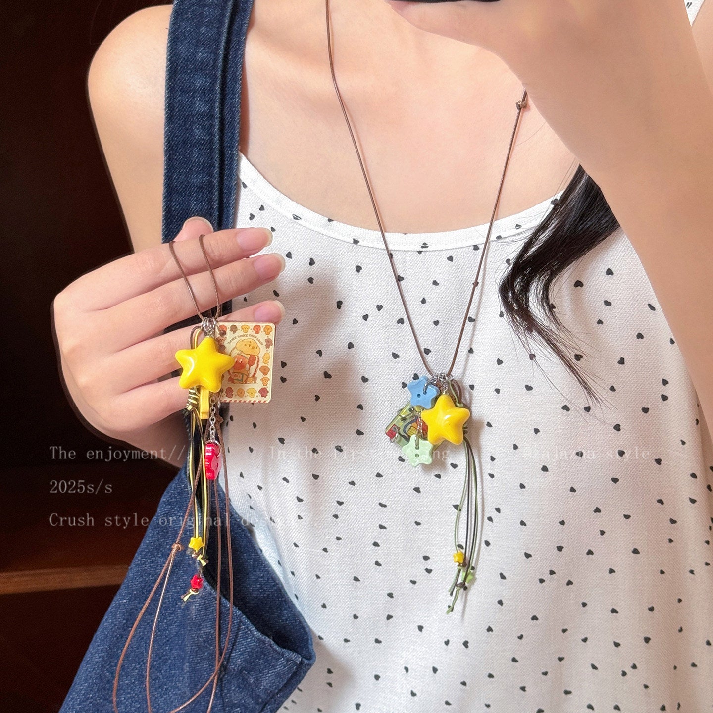 Long Halter Beach Dopamine Yellow Niche Seaside Clavicle Chain Pendants