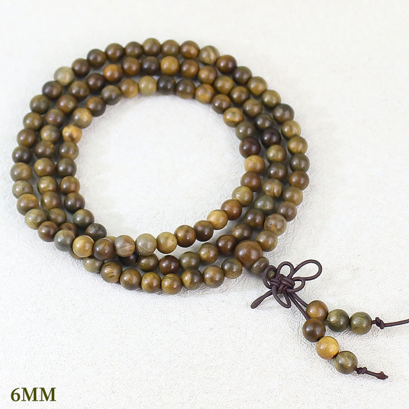 Women's & Men's Sandalwood Submerged Old Materials Beads Chinese Bracelet