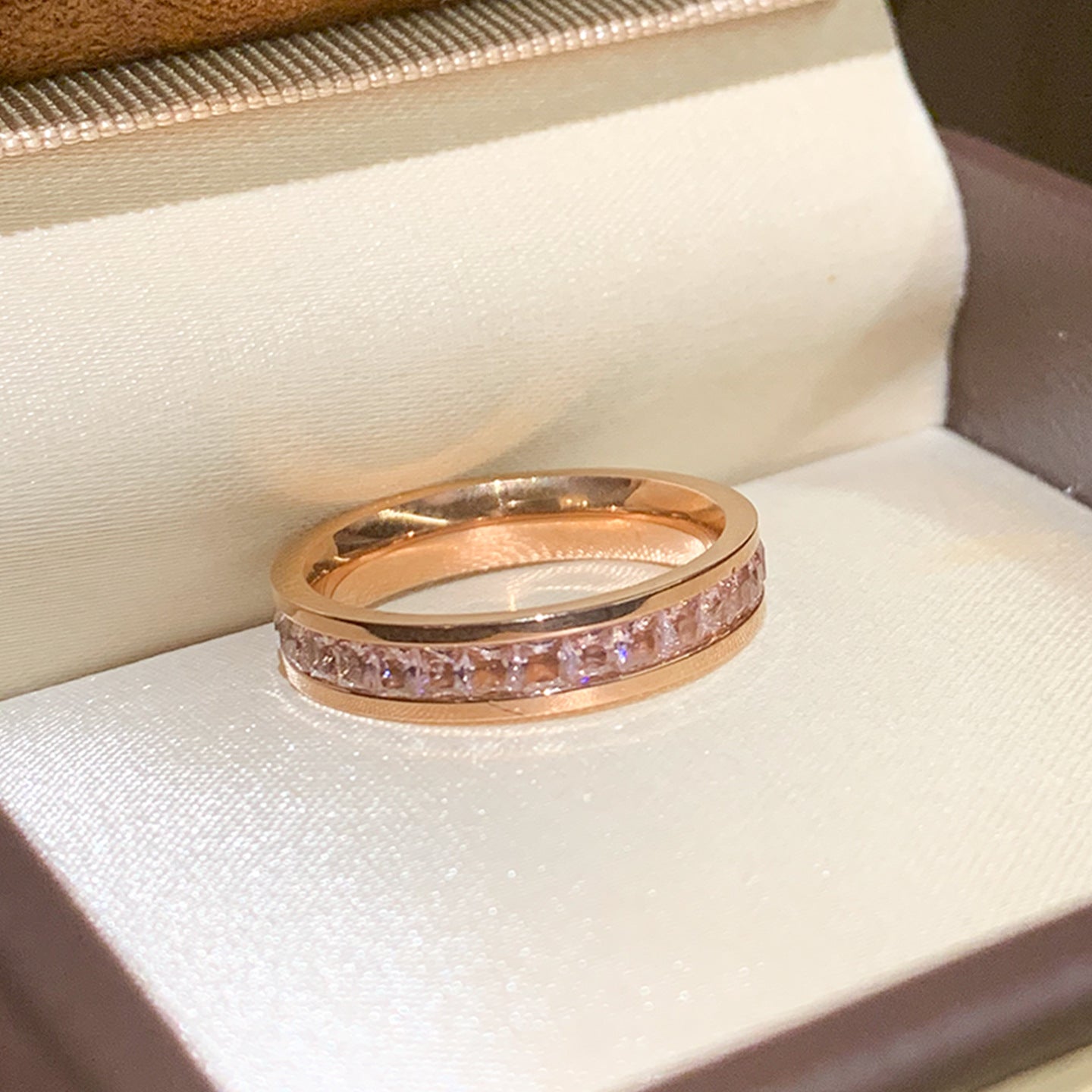 Female Light Luxury High Sense Little Finger Titanium Steel Design Ring