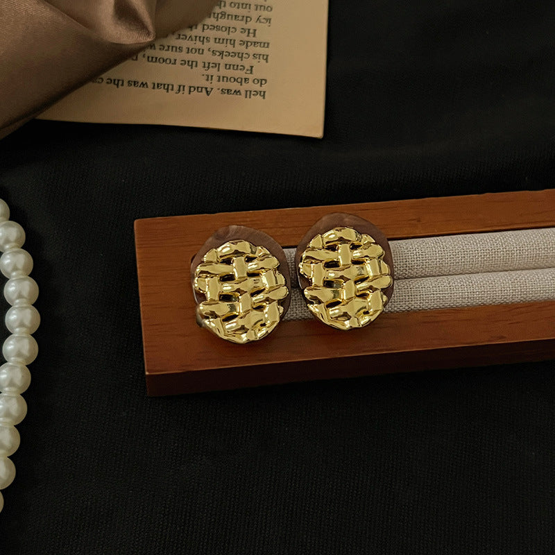 Niche High Profile Retro Temperament Sier Ear Earrings