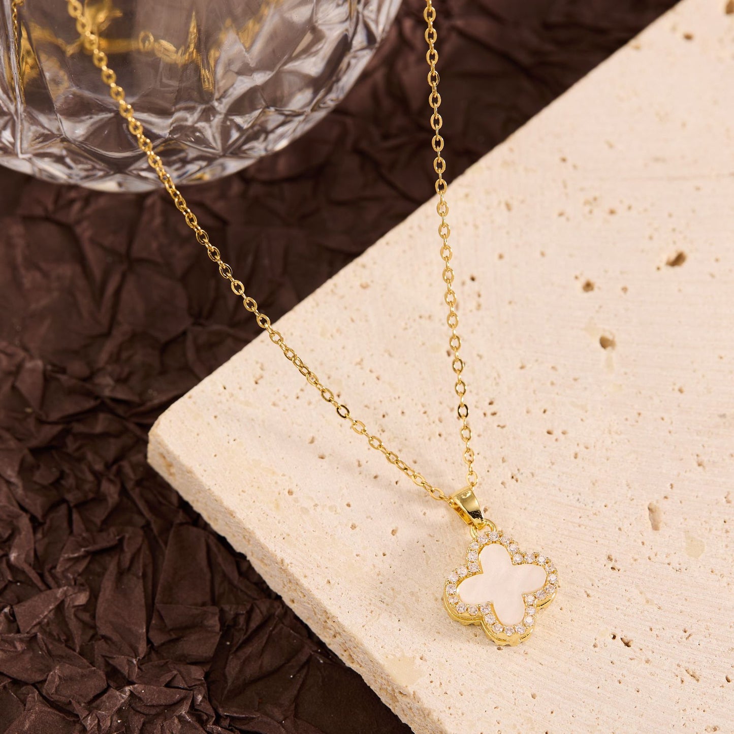 Women's Summer Diamond Titanium Steel For Light Luxury Clavicle Chain Necklaces