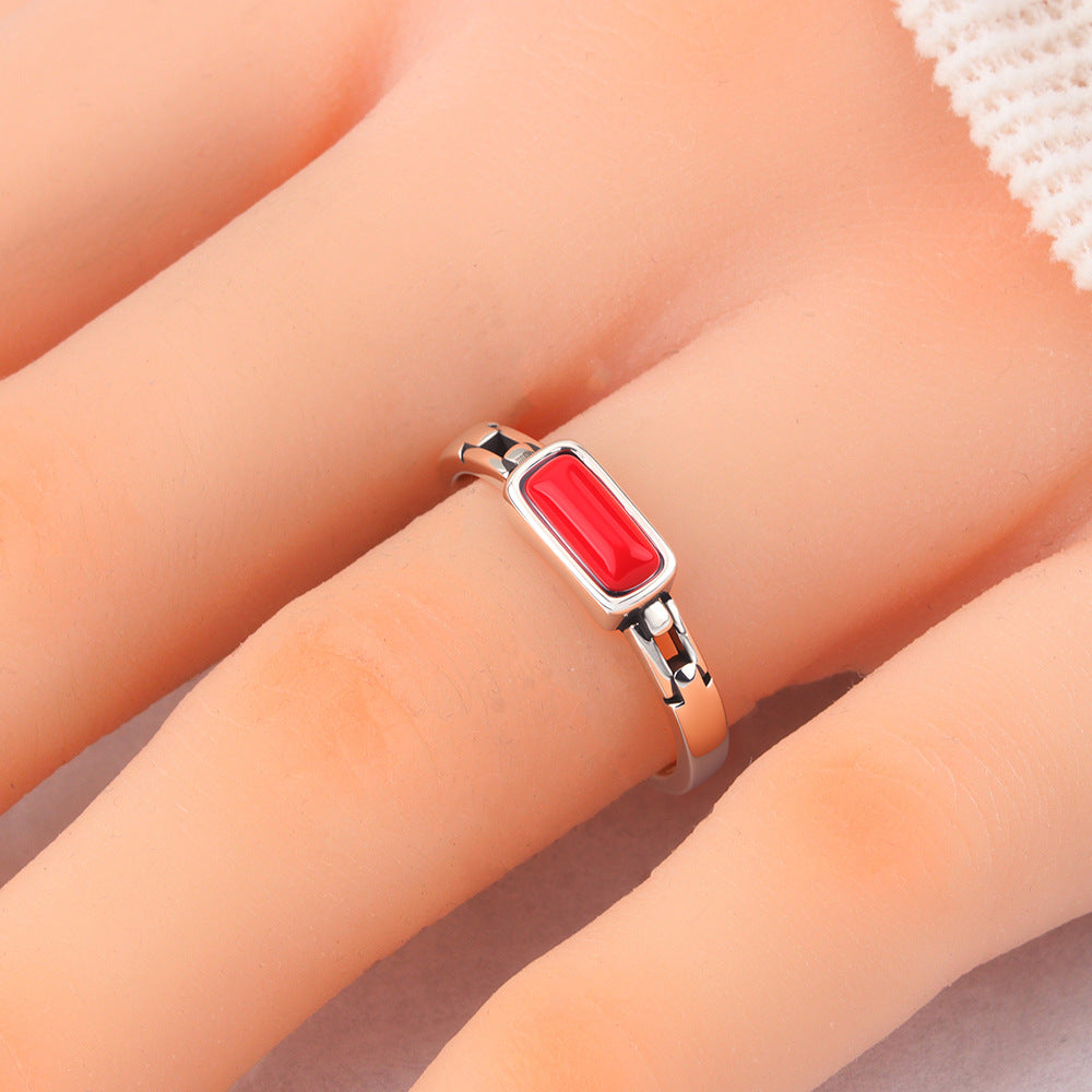 Female Niche High Sense Chain Index Finger Ring