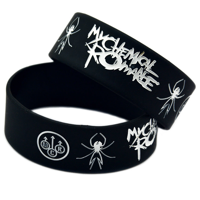 Silicone Fashion Music Hand Strap Trendy Hip Hop Bracelet