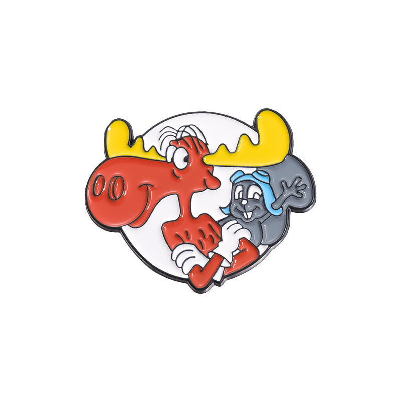 Versatile Alloy Brooch Cartoon Character Animal Brooches