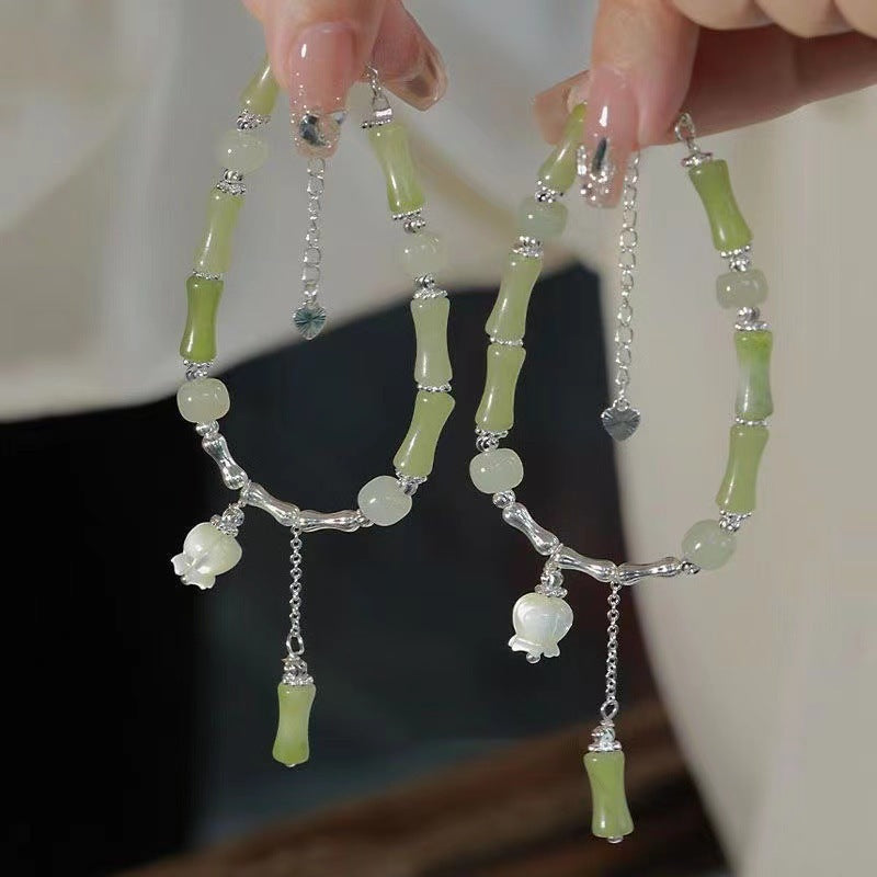 Chinese Sweet Bamboo Joint Safety Buckle Design High-grade Bracelet