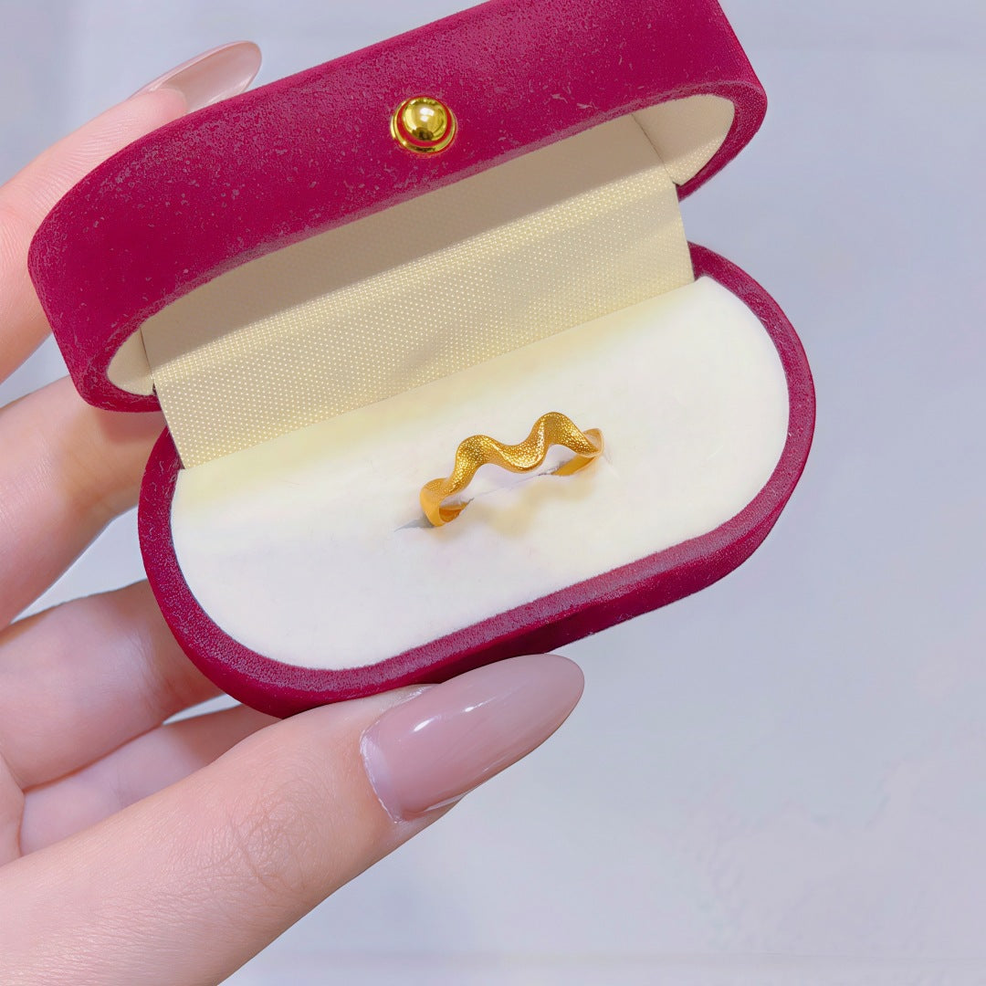 Women's Alluvial Gold Retro Affordable Luxury Design Brass Plated Fashion Ring