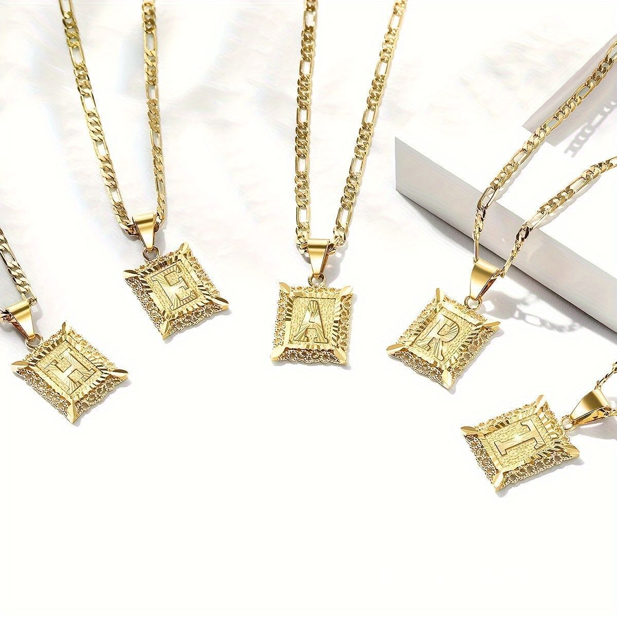 Clavicle Square Tag Gold-plated Does Not Necklace