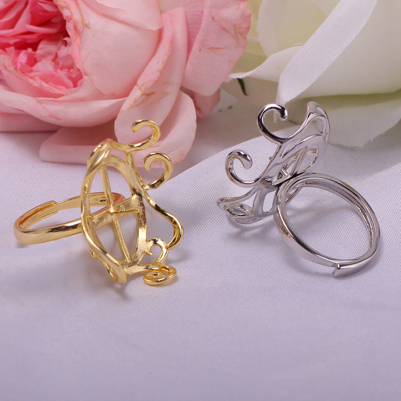 Flower-shaped Leaves Lace Bezel Setting Baroque Jewelry Accessories