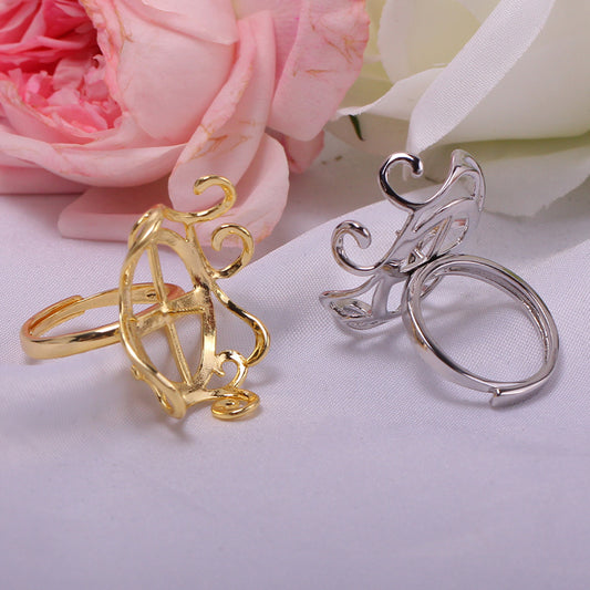 Flower-shaped Leaves Lace Bezel Setting Baroque Jewelry Accessories