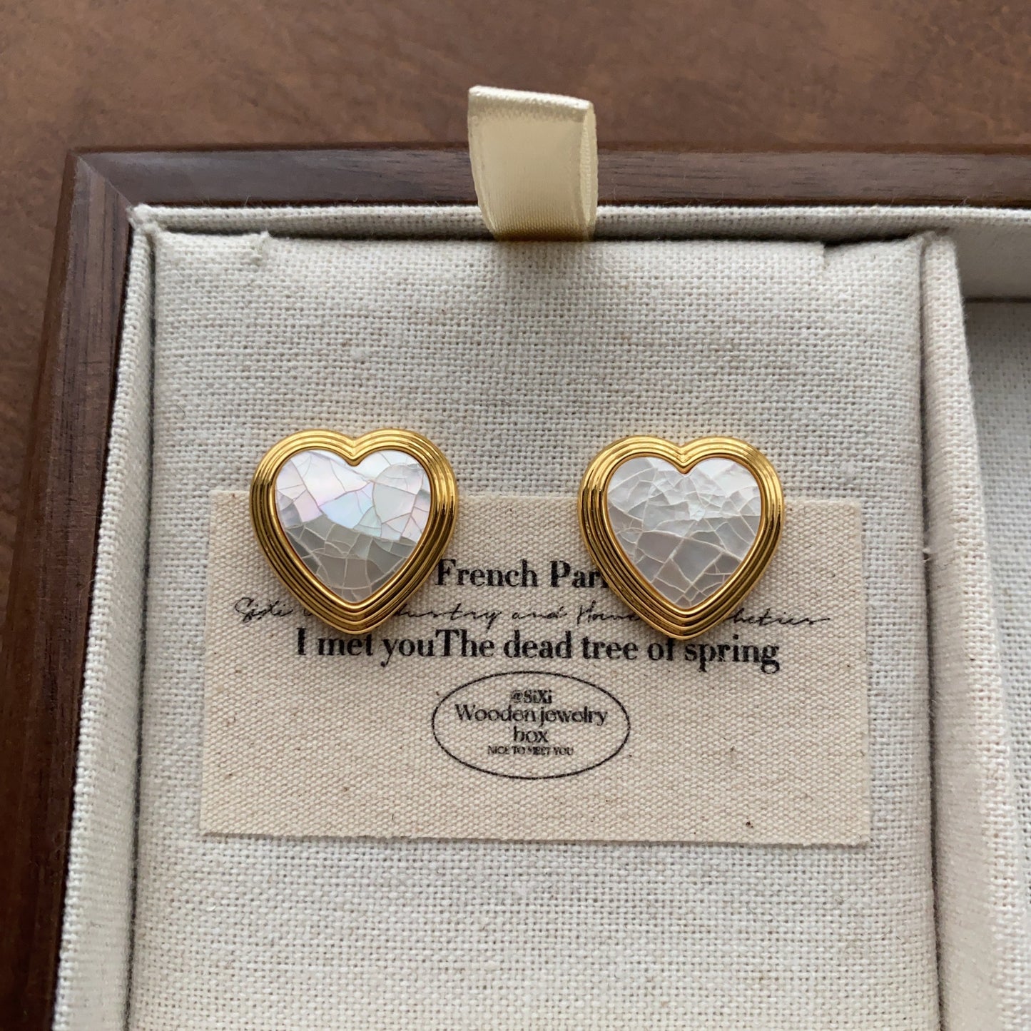 Women's Heart-shaped Fritillary Shell Light Luxury Exquisite Design High-grade Rings