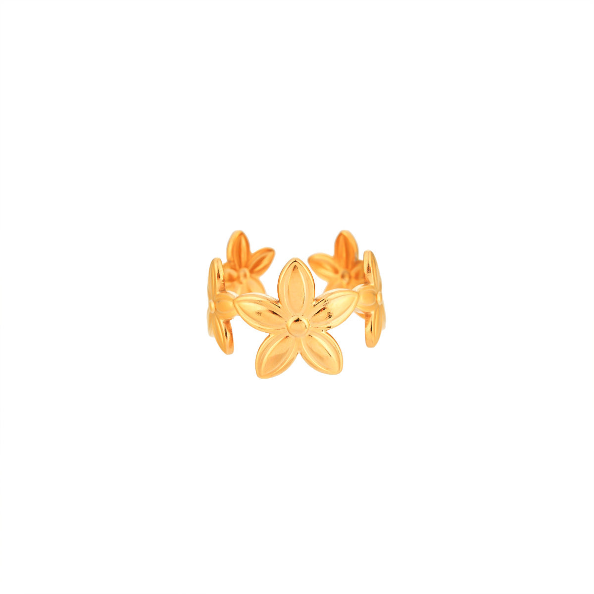 Fashionable Flower Simple Cold Style Unique Design Ring