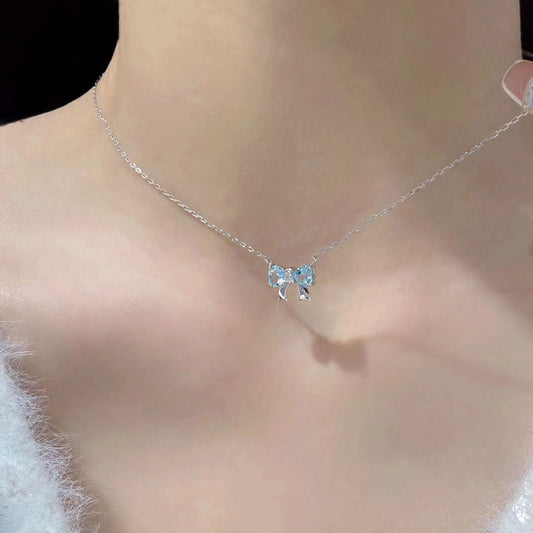 Zircon Female Sweet Niche Heart Gentle Light Luxury Simple Advanced Necklaces