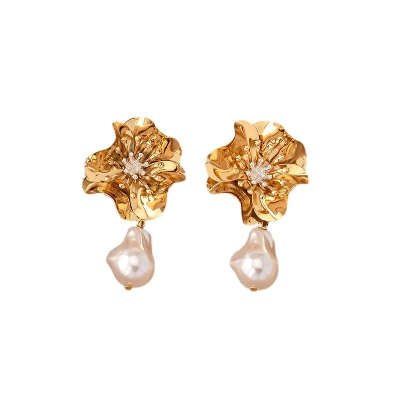 Women's Stylish Flower Elegant Street Shot Earrings