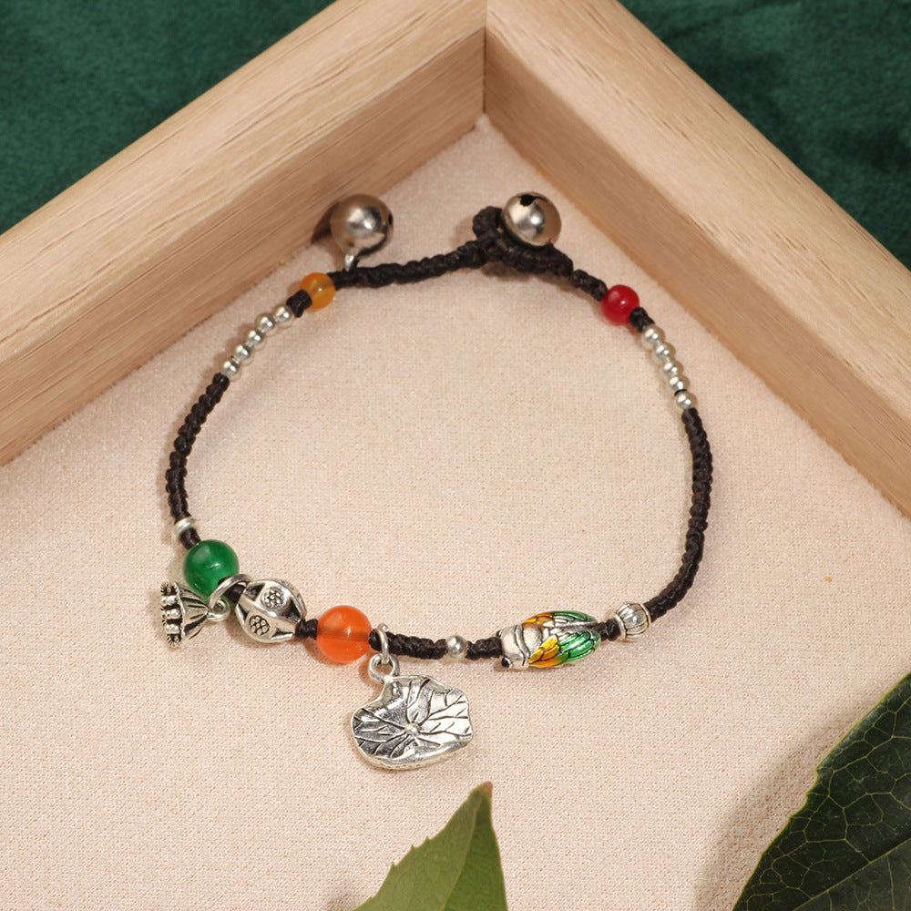 Women's Retro National Trend Versatile Artistic Woven Chinese Bracelet