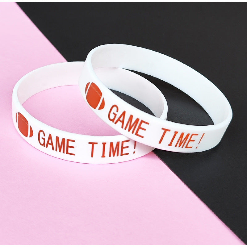 Silicone Activity Prize Queuing Group Lettering Printing Pattern Bracelets