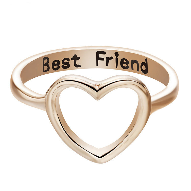 Women's Hollow Out Love Heart-shaped Fashion Simple Ring