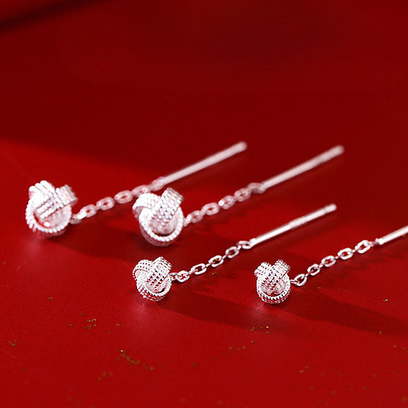Women's Knot Tassel Fashion Light Luxury Minority Ear Line