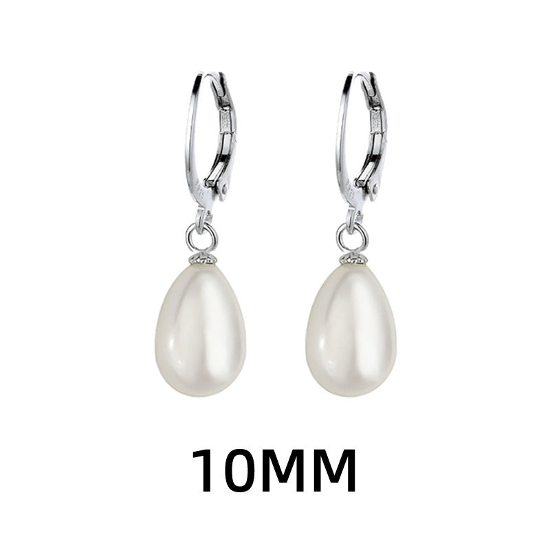 Water Drop Pearl High-grade Graceful Niche Design Earrings