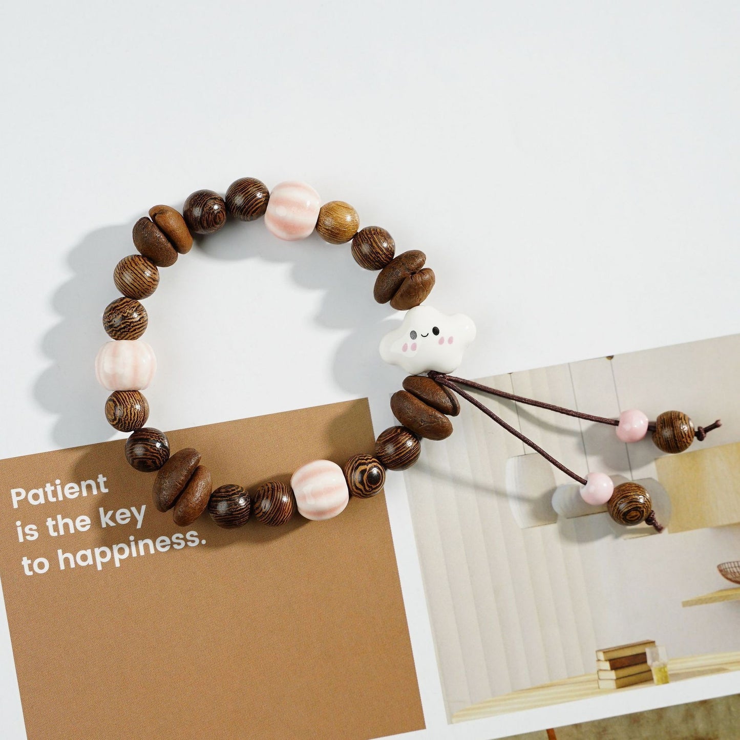 Women's & Men's Real Coffee Bean Refreshing Flavor Beaded Bracelets