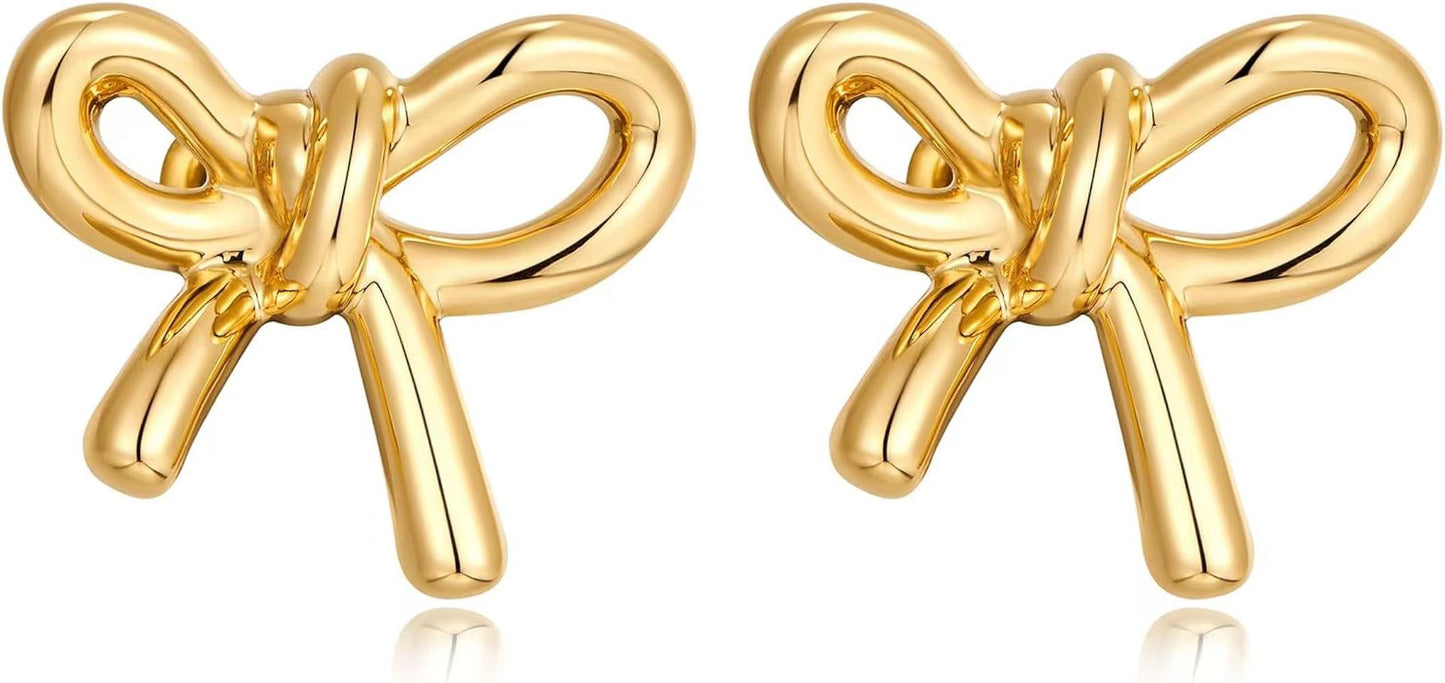 Simple Retro Fashion Environmental Protection Brass Casting Glossy Bow Rings