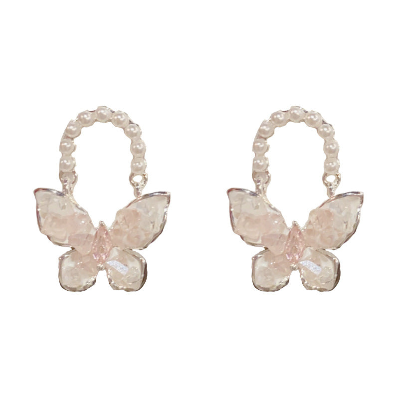 Thick Sier Handmade Crystal Butterfly Exquisite Rings