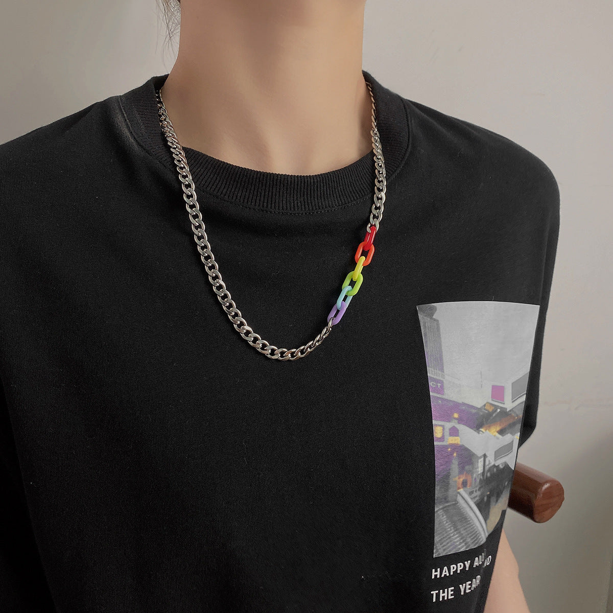 Men's Stainless Steel Hip Hop Cool Cross Trendy Clavicle Necklaces