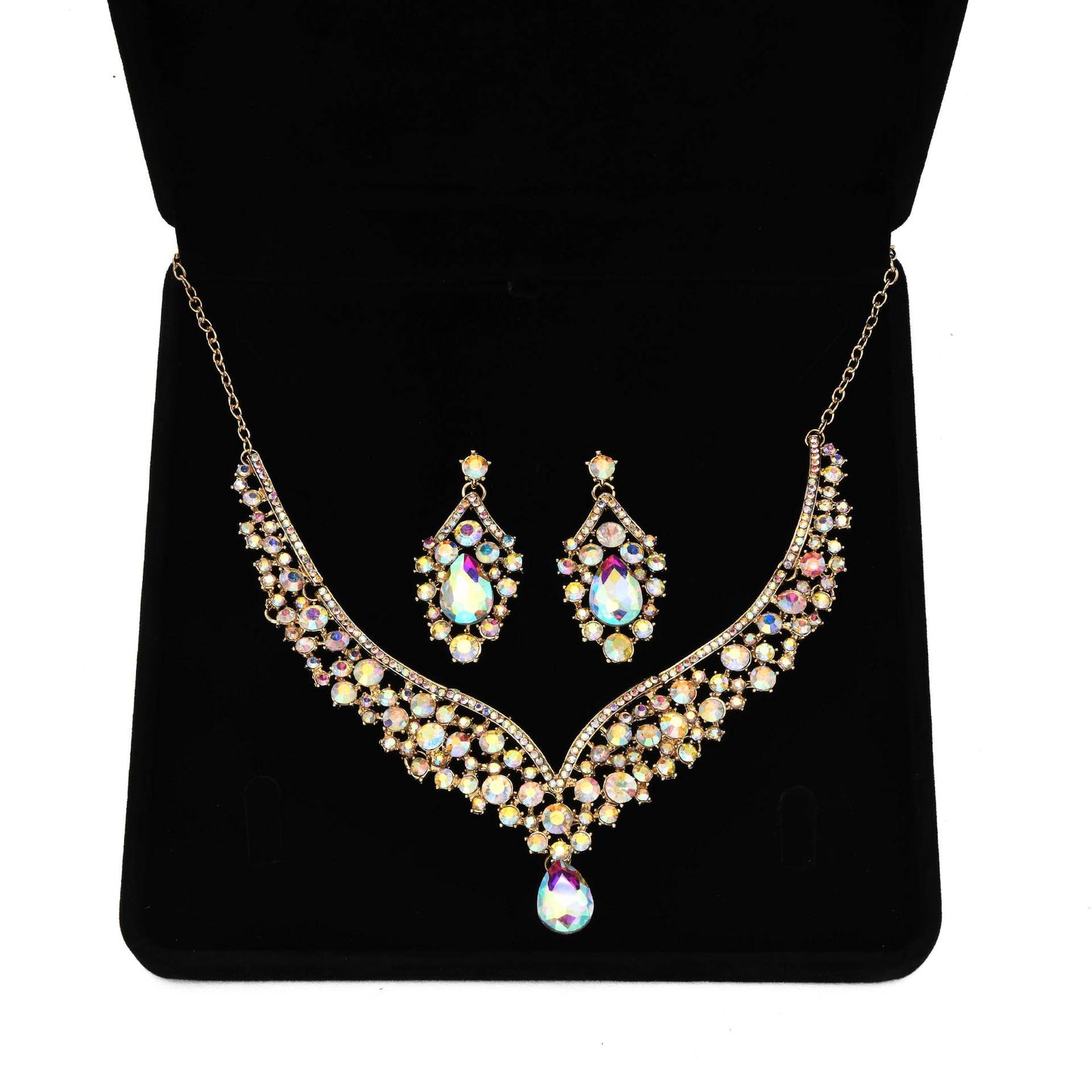 Bride Wedding Two-piece Exquisite Rhinestone Suite Necklaces