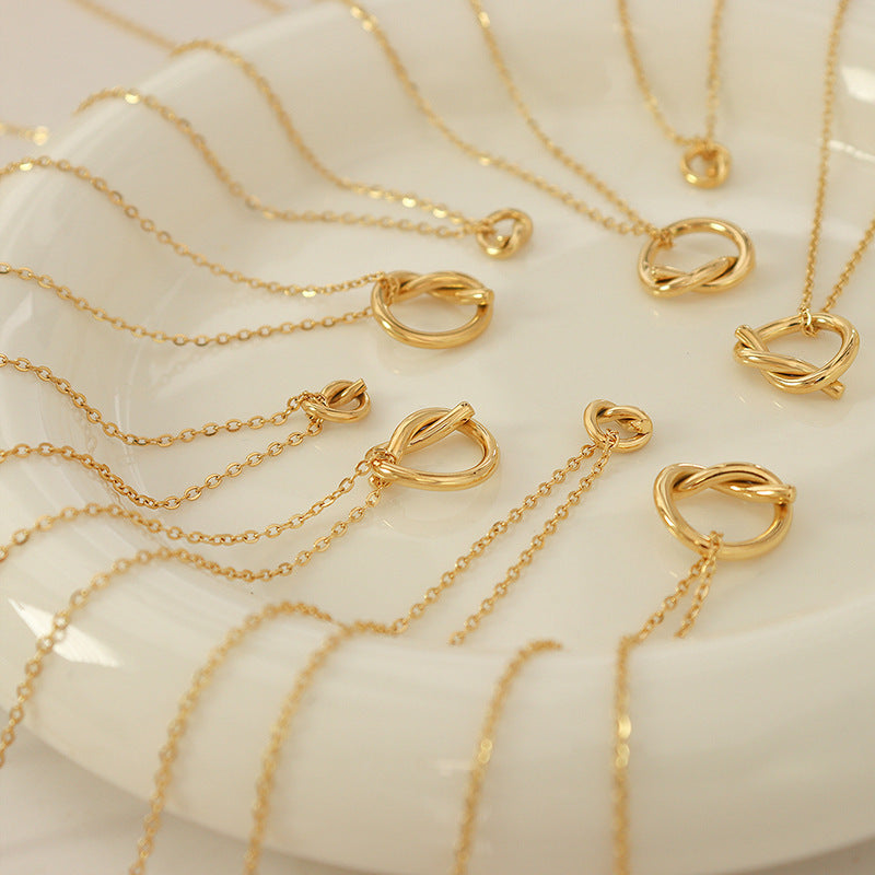 Style Design High-grade Versatile Knotted Metal Necklace
