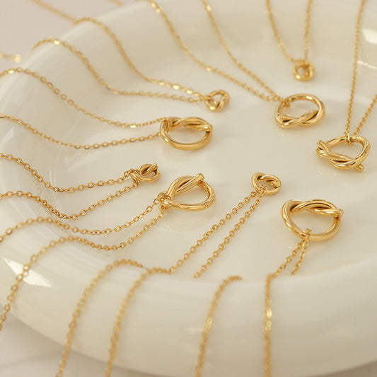 Style Design High-grade Versatile Knotted Metal Necklace