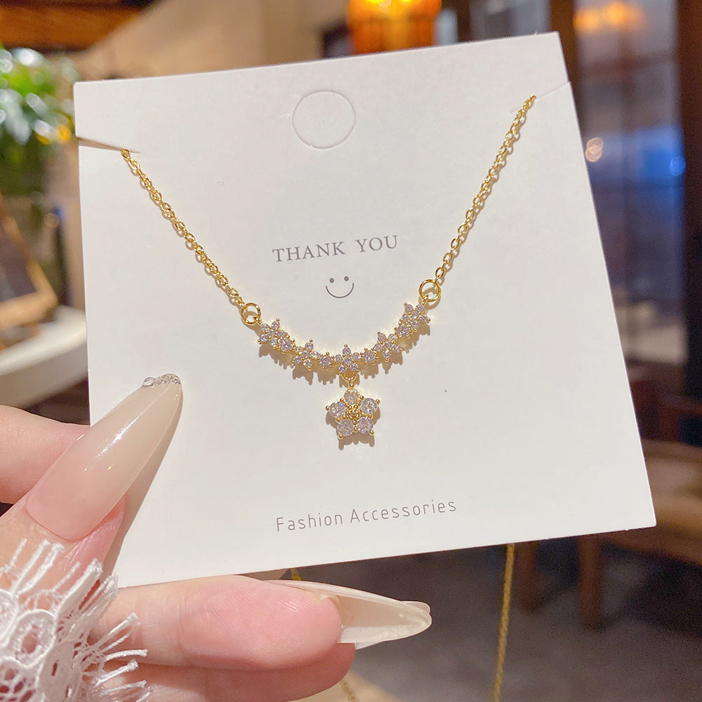 Female Summer Temperament Wild Titanium Steel Clavicle Necklaces