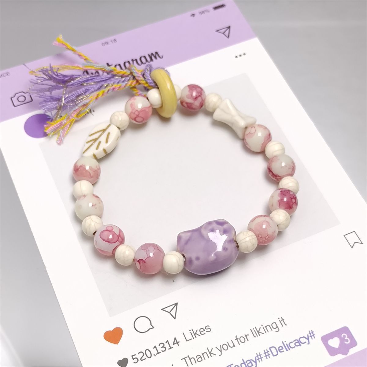 Cute Sweet Cat Ceramic Female Exquisite Bracelets