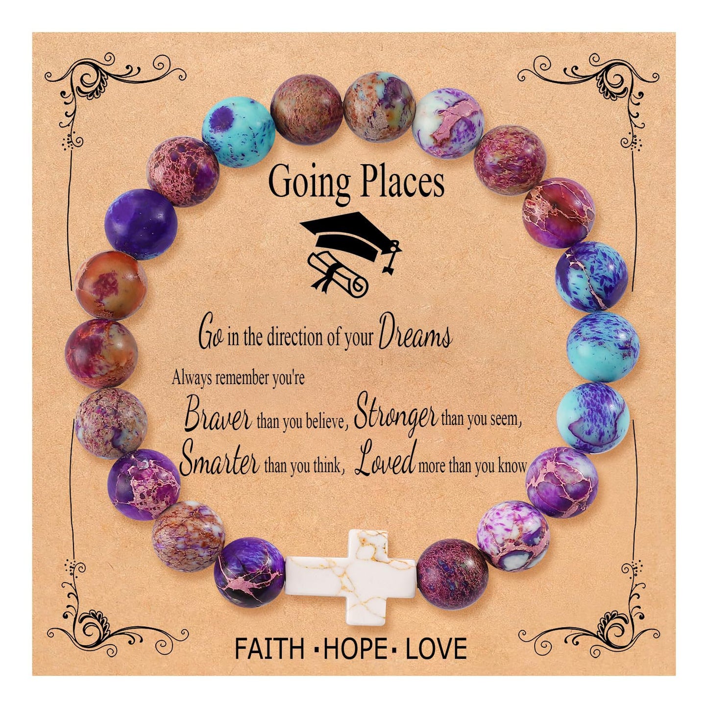 Emperor Stone Colorful Gift Graduation Purplish Bracelets