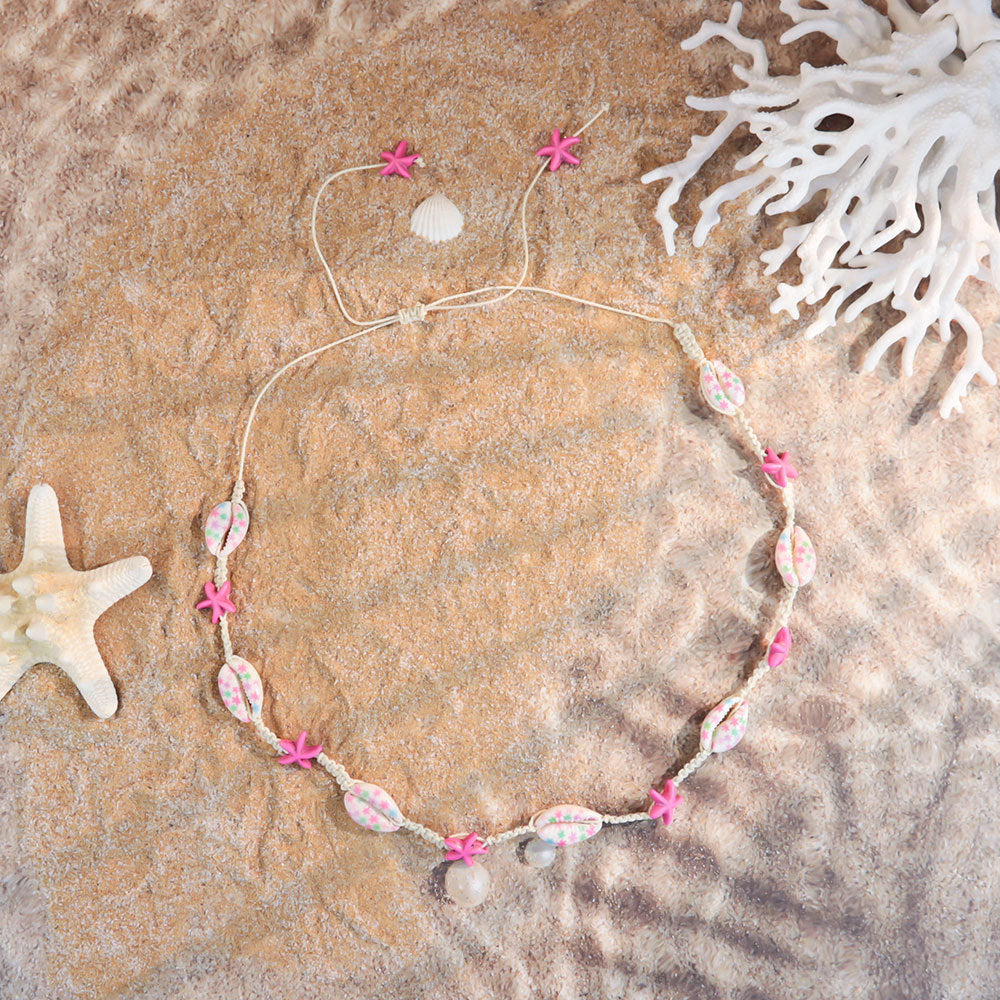 Holiday Ocean Style Cartoon Shell Design Starfish Necklaces
