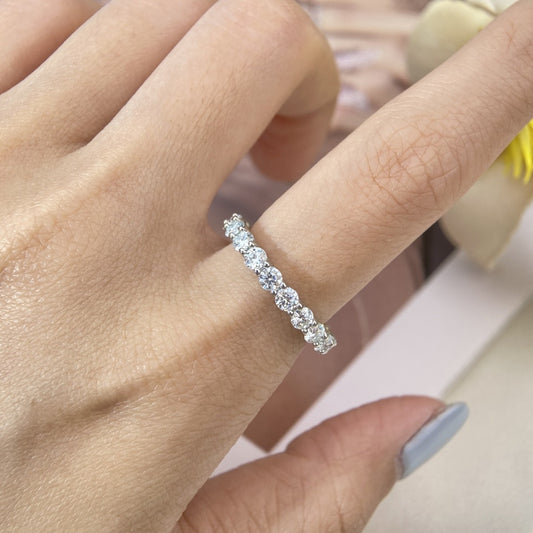 Sterling Simple Moissanite Full Diamond High-grade Rings