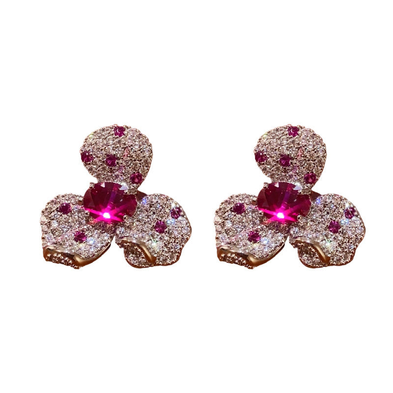 Women's Geometric Flowers Ear Light Luxury Minority Fashion Necklaces