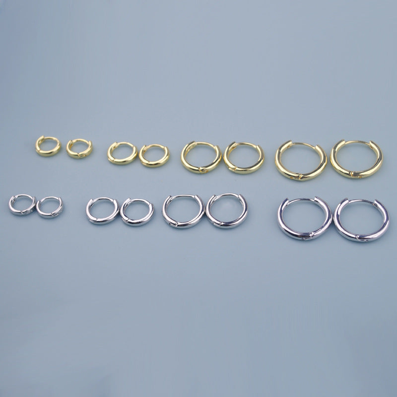 Women's Sterling Sier Needle Mini Bone Design High Rings