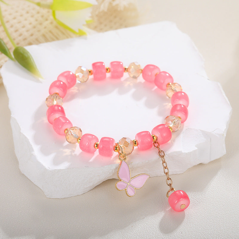 Crystal Butterfly Candy Color Girlfriends Small Bracelets