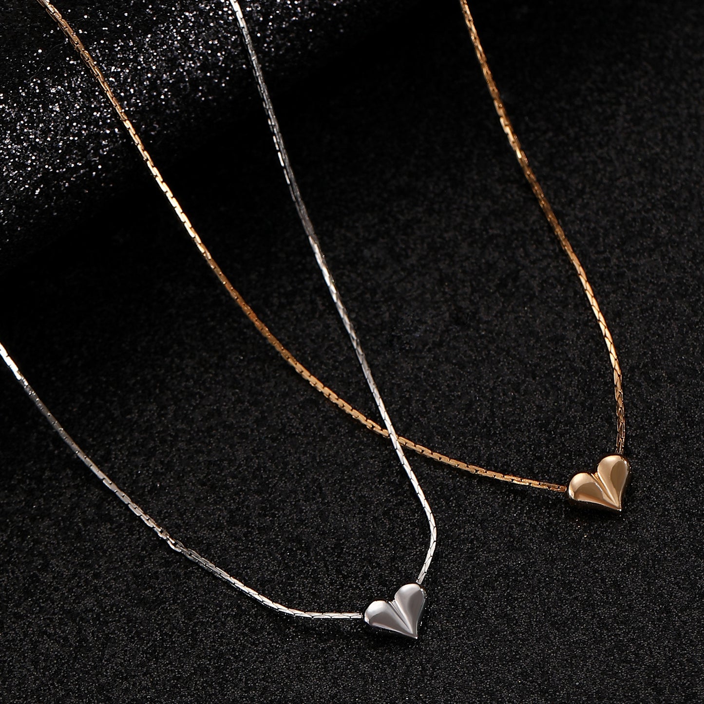 Loving Heart Female French Entry Lux Design Peach Clavicle Chain Necklaces