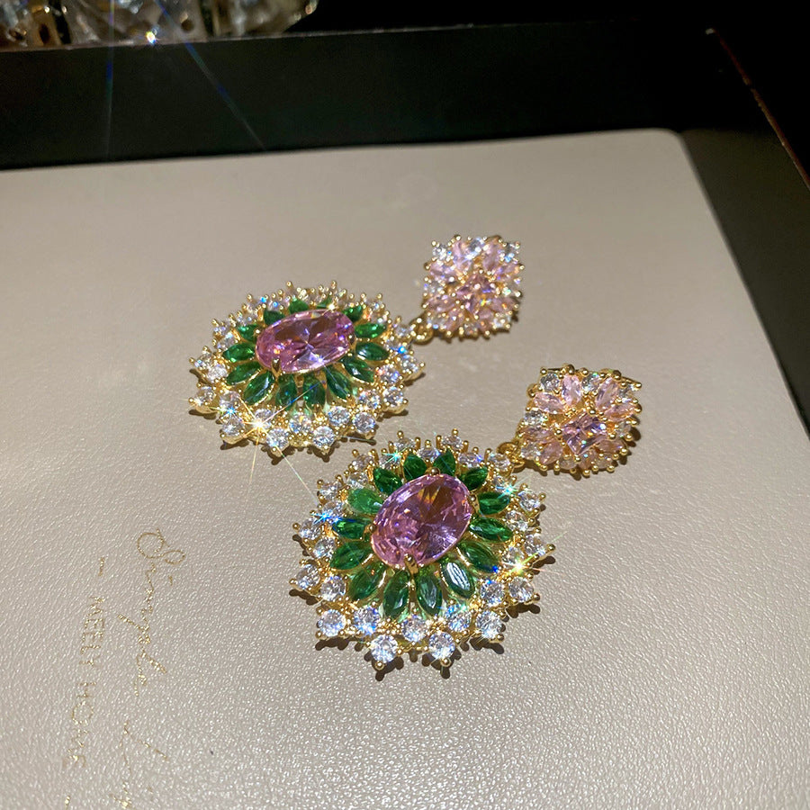 Women's Geometric Flowers Ear Light Luxury Minority Fashion Necklaces