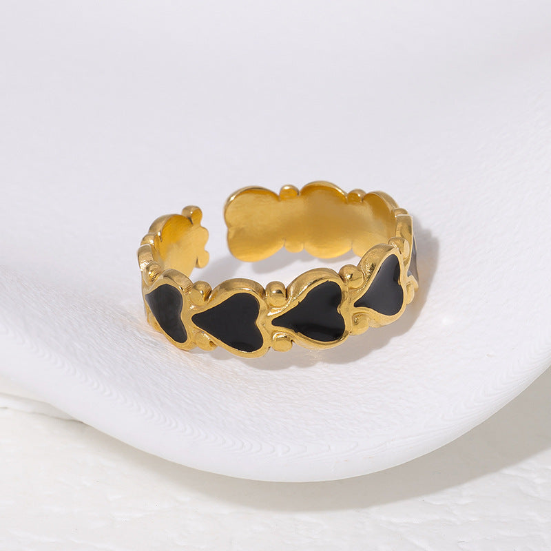 Stainless Steel Opening Gold Plated Niche Rings