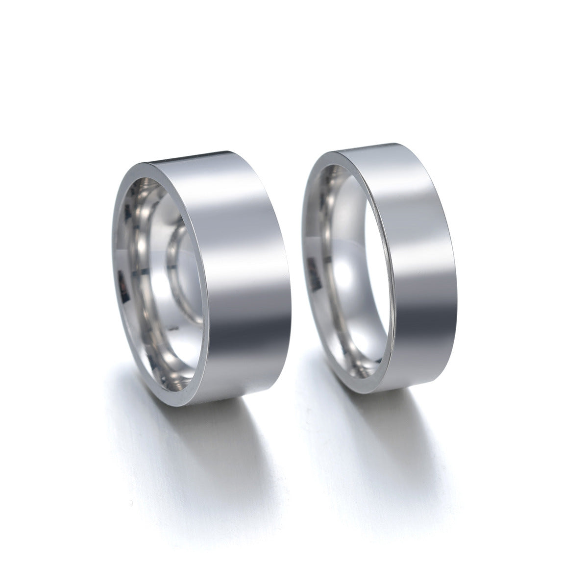 Fashion Simple Style Stainless Steel Couple Rings