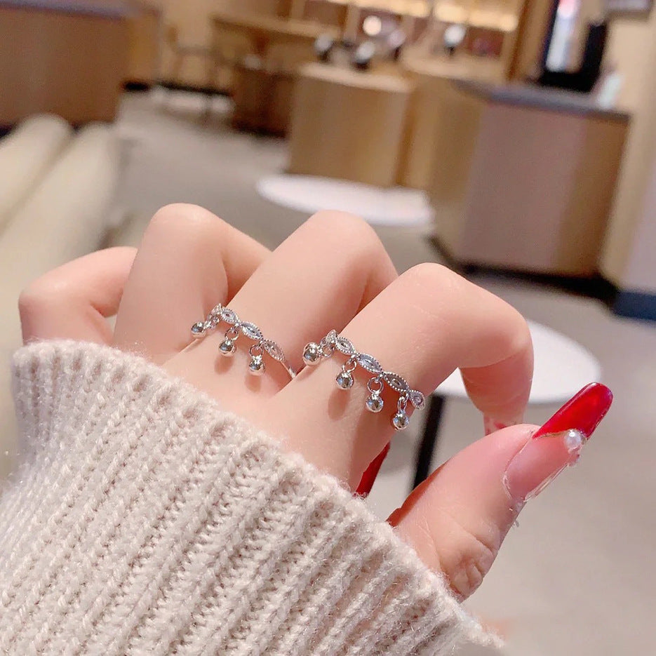 Wave Tassel Changeable Beads Female Fashionable Temperamental Smart Rings