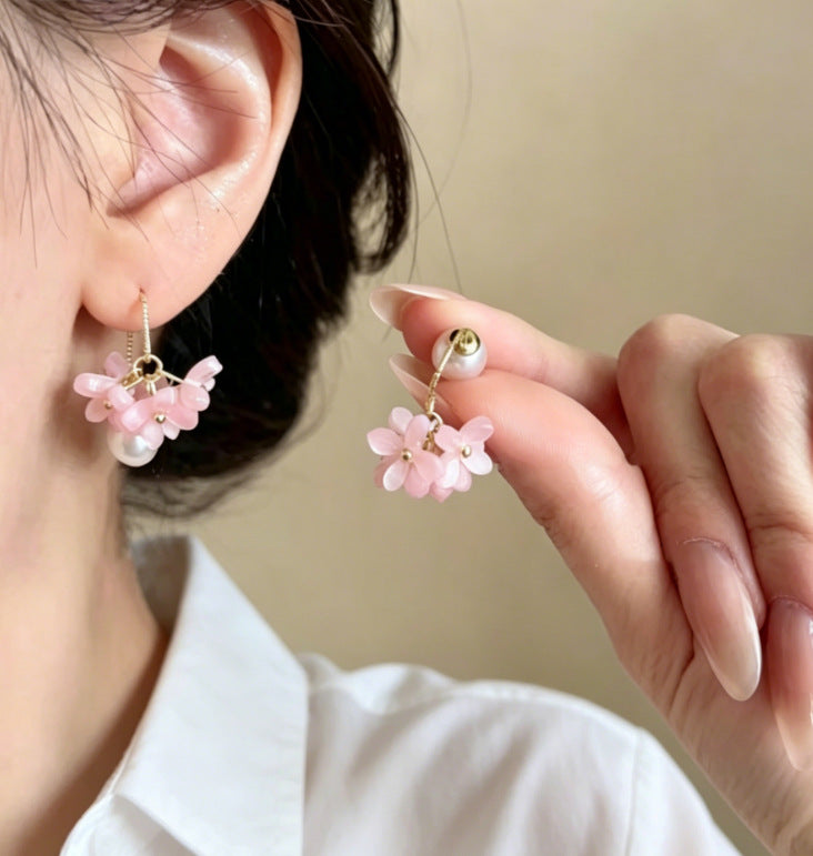 Women's Minority Design Fashionable Flower Light Luxury High-grade Temperament Earrings