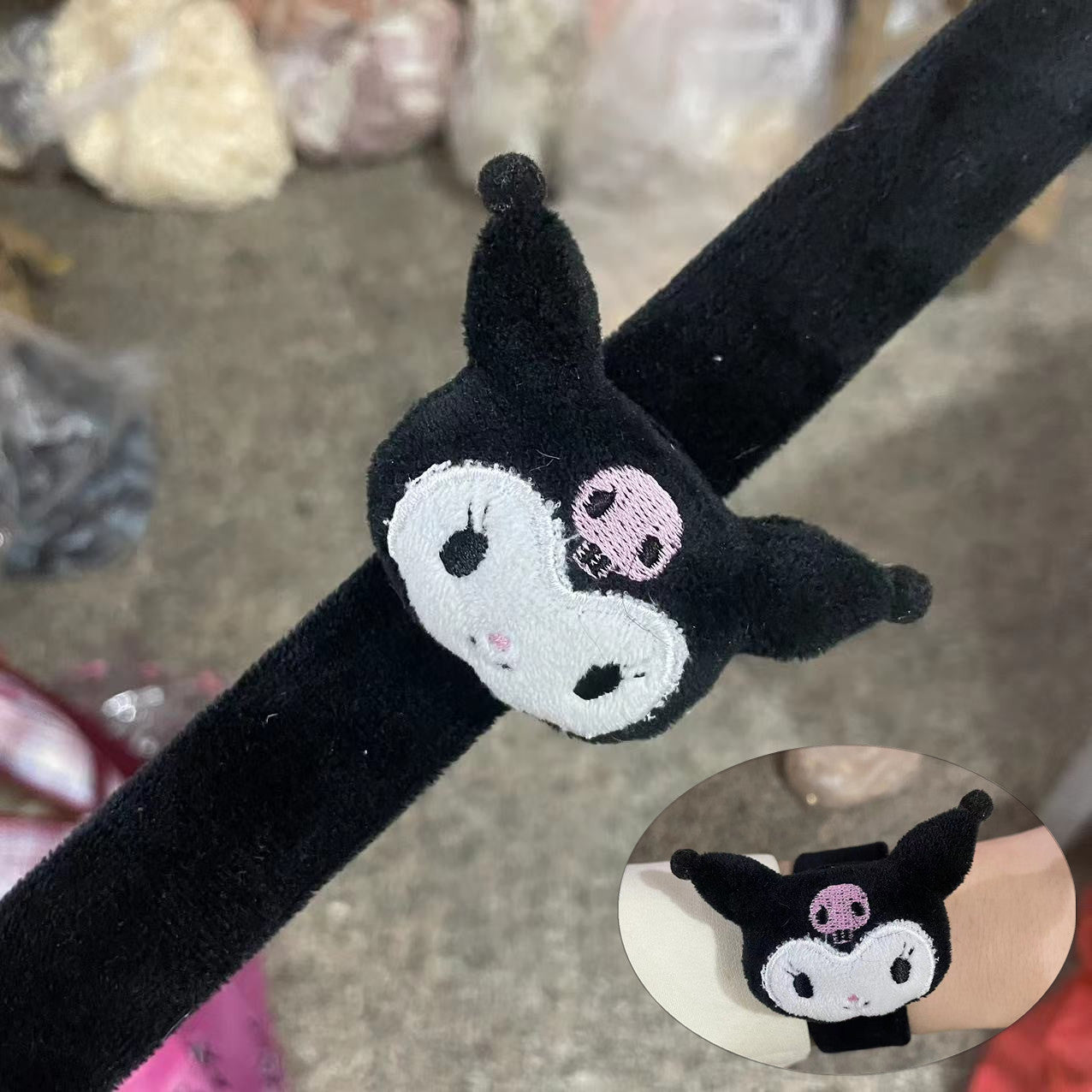 Children's Plush Cartoon Pop Cute Couple Female Slap Bracelet