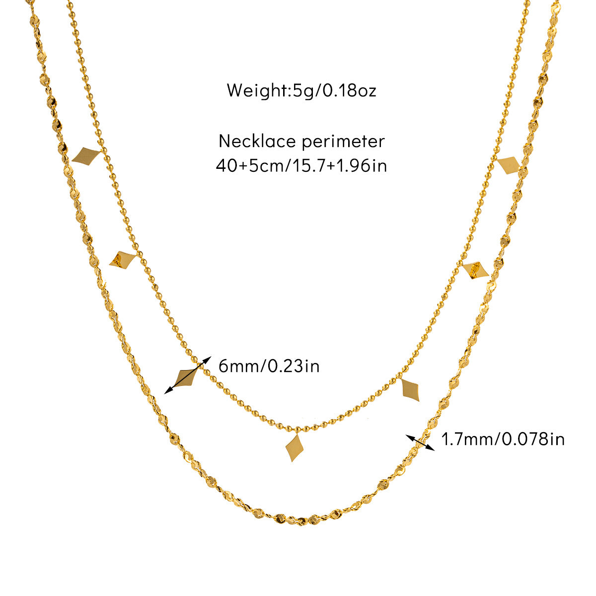 Women's Trendy Unique Titanium Chain Fashion Style Geometric Necklaces