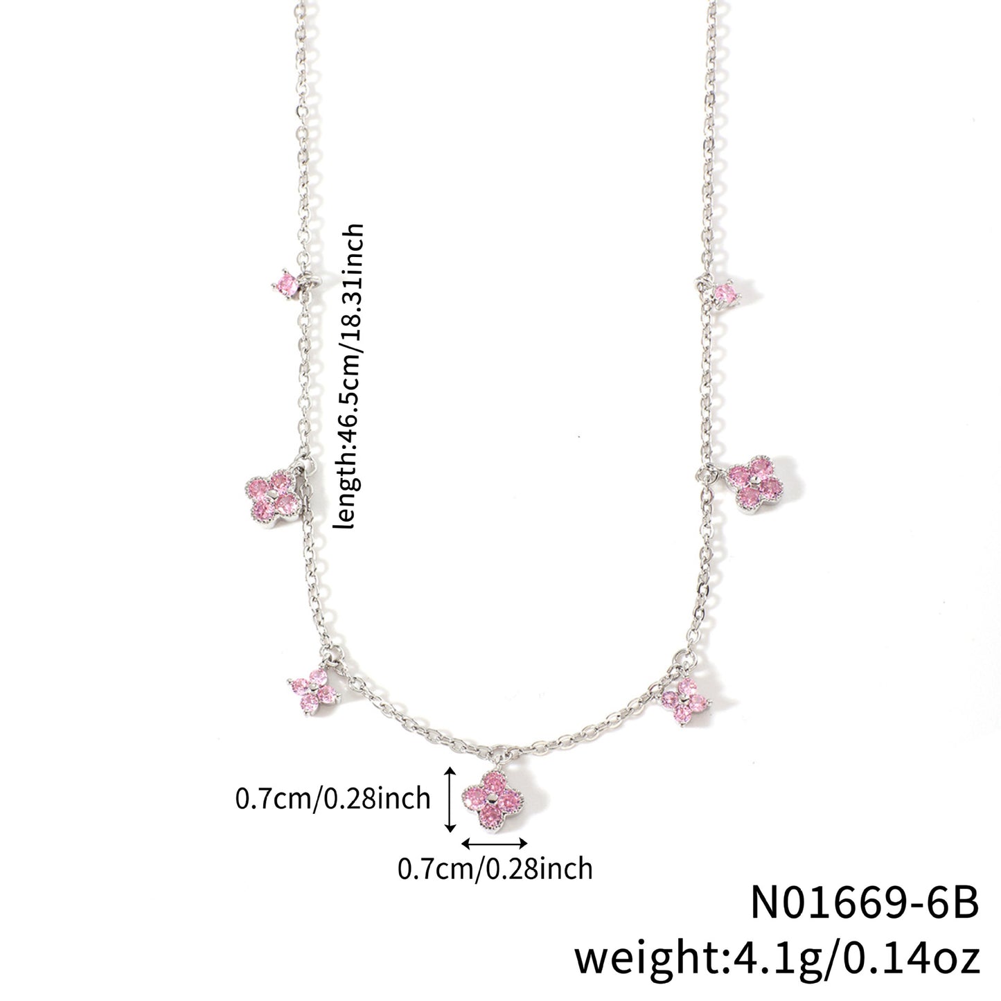 Elegant Light Luxury Clover Four-leaf Flower-shaped Clavicle Chain Necklaces